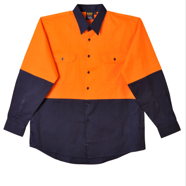 Cotton Drill Safety Long Sleeve Shirt 