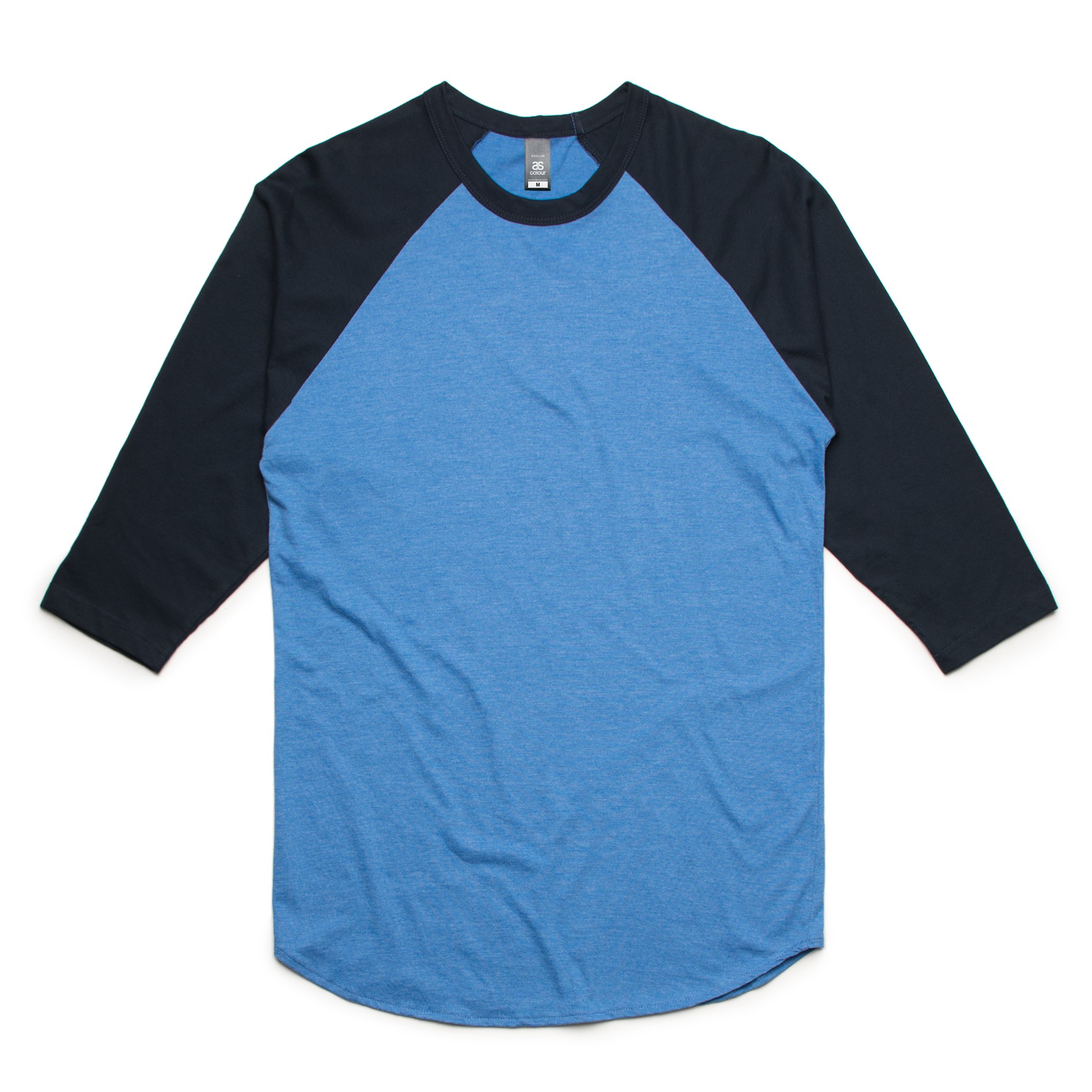 blue and grey baseball tee