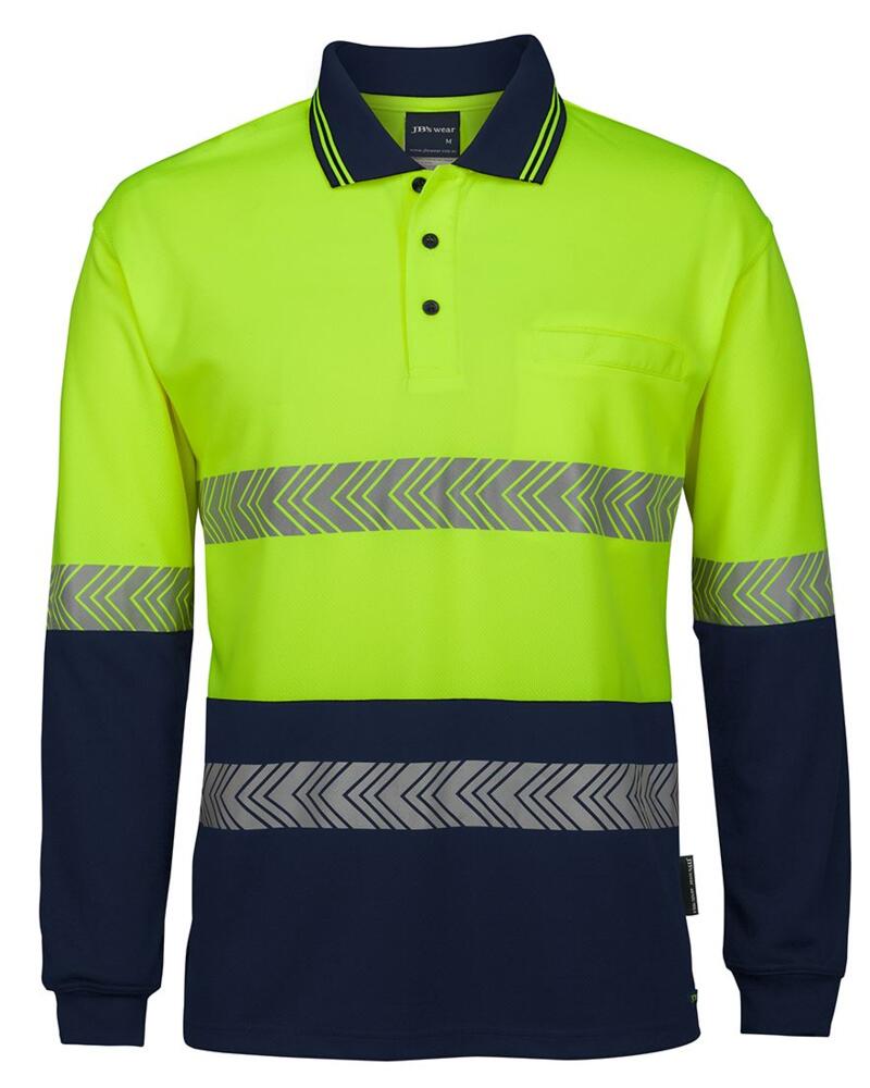JB's HV L/S SEGMENTED TAPE POLO Thumbnail