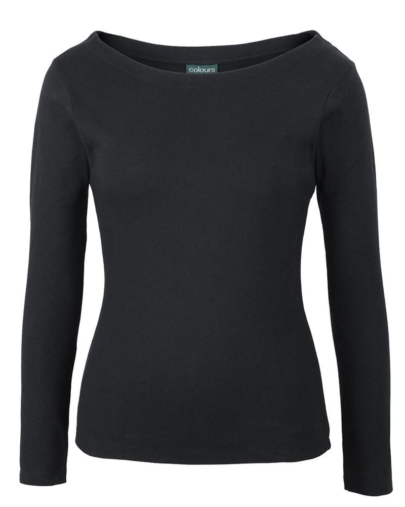 C OF C  LADIES L/S BOAT NECK TEE Thumbnail