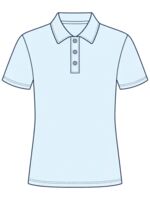High-visibility or regular polo front view with embroidery placement example