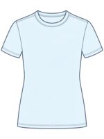 Cotton T-shirt front view with embroidery placement example