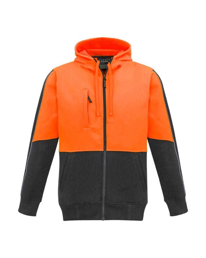 Unisex Hi Vis Full Zip Hoodie Thumbnail