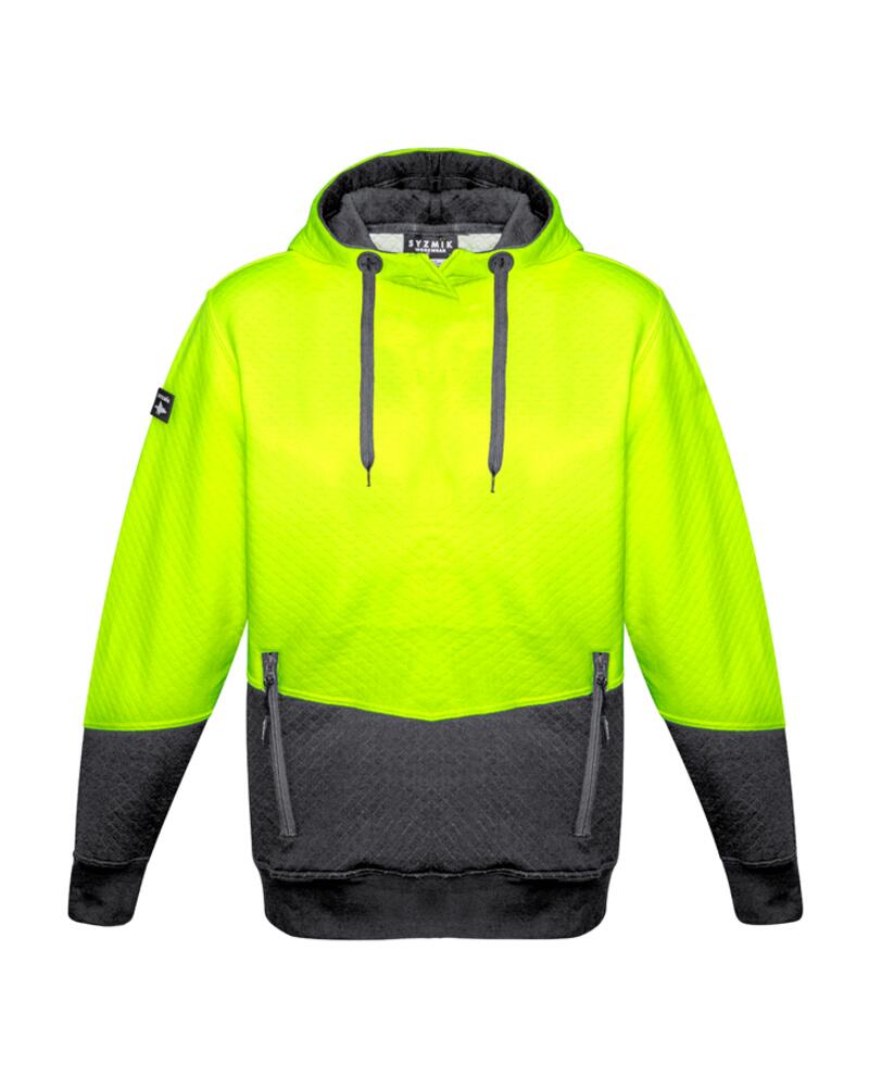 Syzmik ZT477 - Unisex Hi Vis Textured Jacquard Hoodie Thumbnail