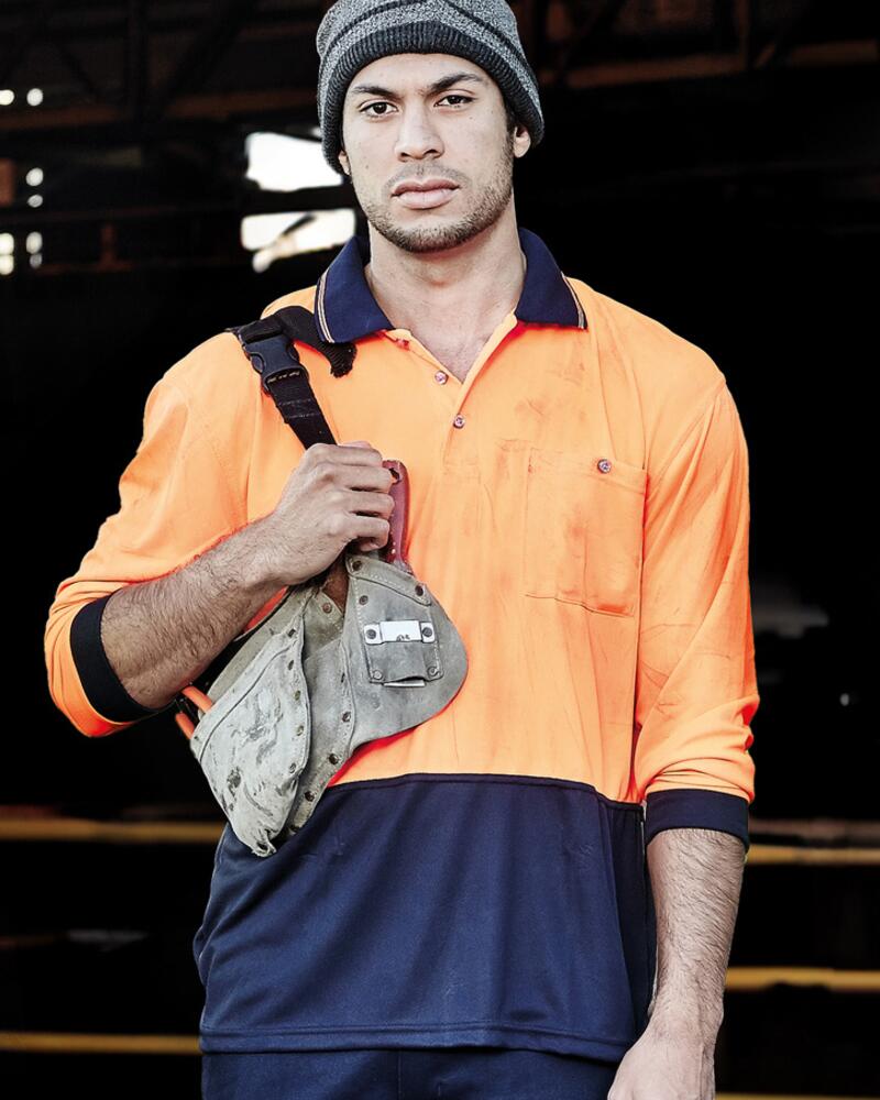Syzmik ZH232 - Unisex Hi Vis Basic Long Sleeve Polo Thumbnail