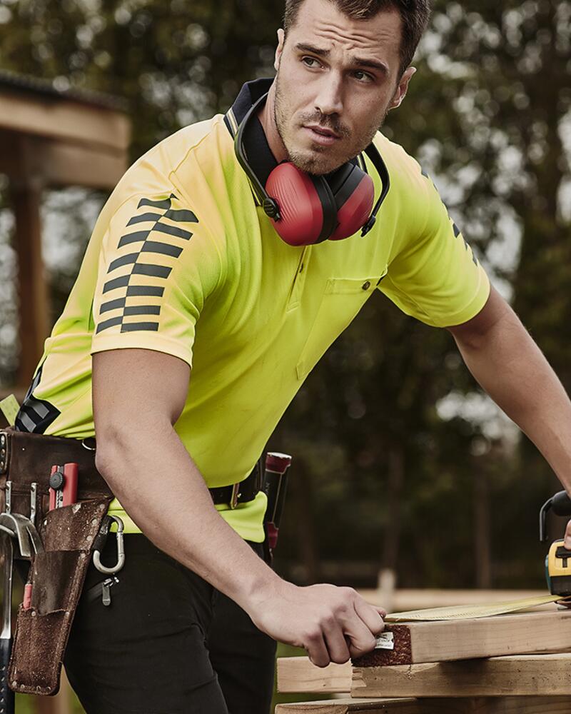 Syzmik ZH320 - Mens Hi Vis Komodo Short Sleeve Polo Thumbnail