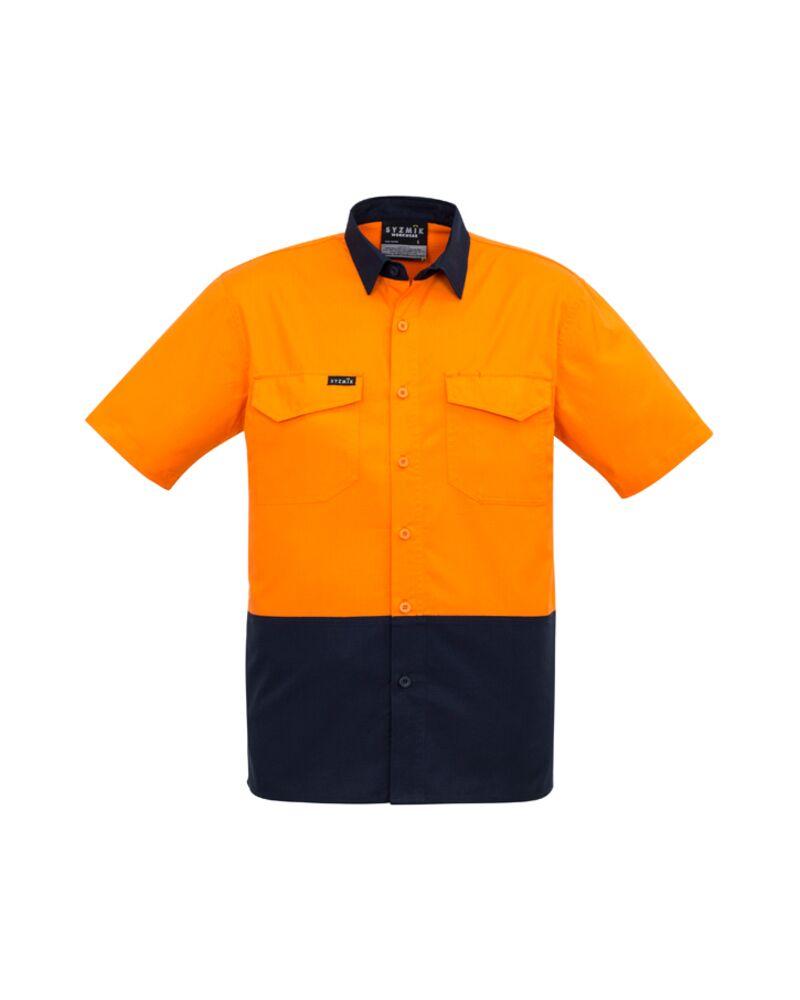 Mens Rugged Cooling Hi Vis Short Sleeve Shirt Thumbnail