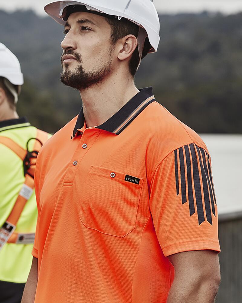 Syzmik ZH315 - Mens Hi Vis Flux Short Sleeve Polo Thumbnail