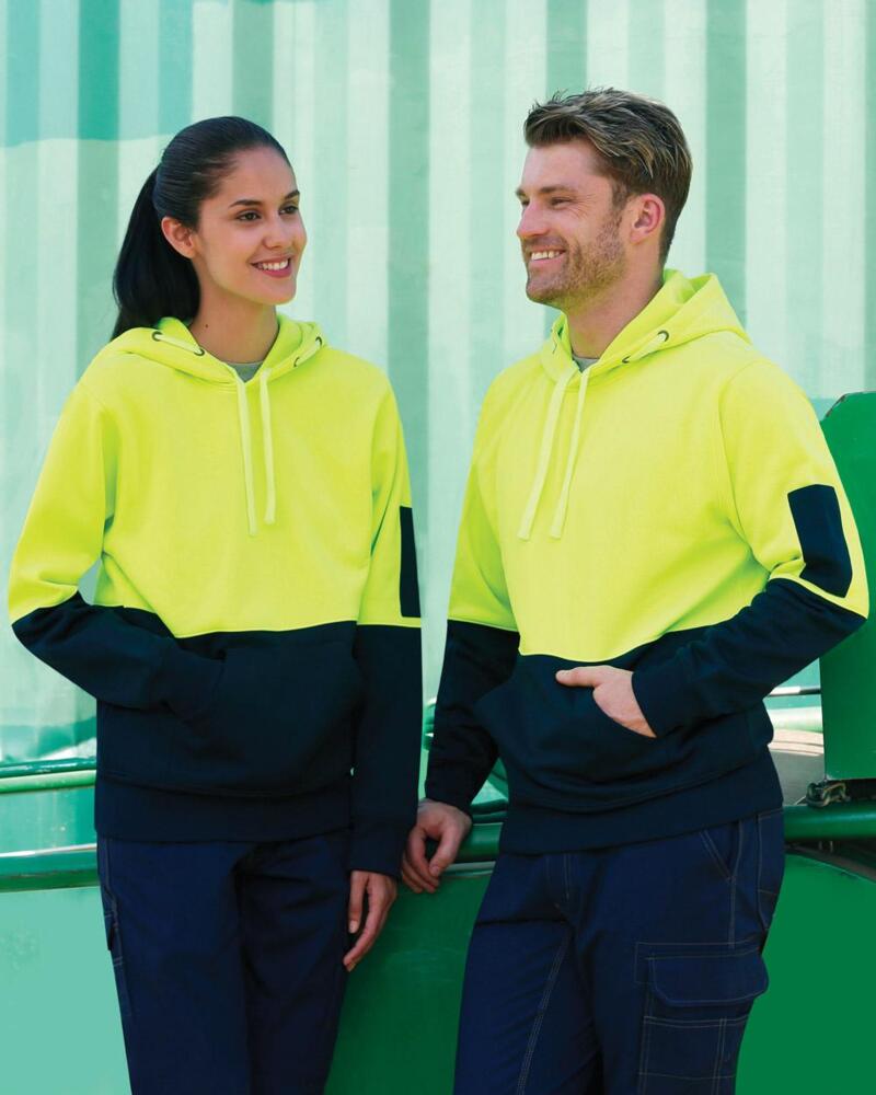 Hi-vis Two Tone Fleecy Hoodie Unisex Thumbnail