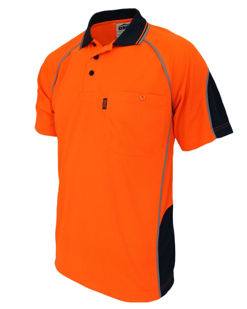 Hi-Vis Semicircle-piping Polo Thumbnail
