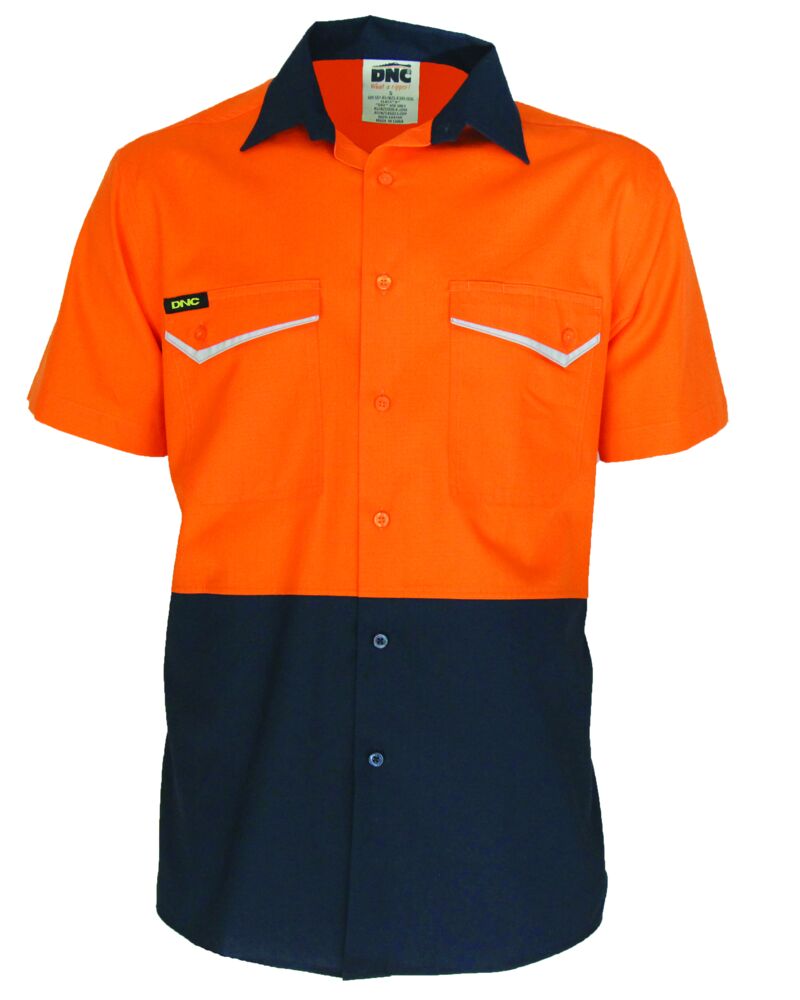 Two-Tone RipStop Cotton Cool Shirt, S/S Thumbnail