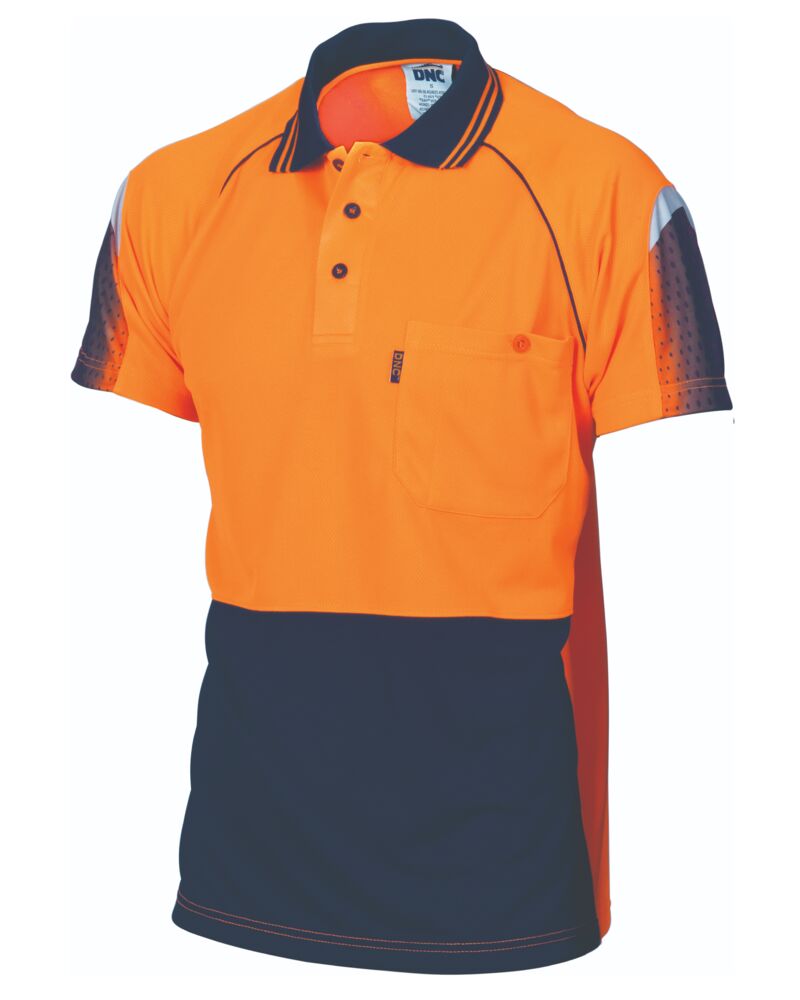 HiVis Cool-Breathe Sublimated Piping Polo - Short Sleeve Thumbnail