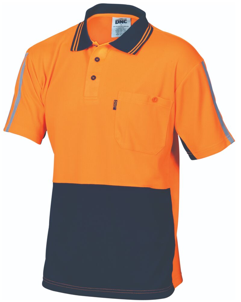 HiVis Cool-Breathe Stripe Polo - Short Sleeve Thumbnail