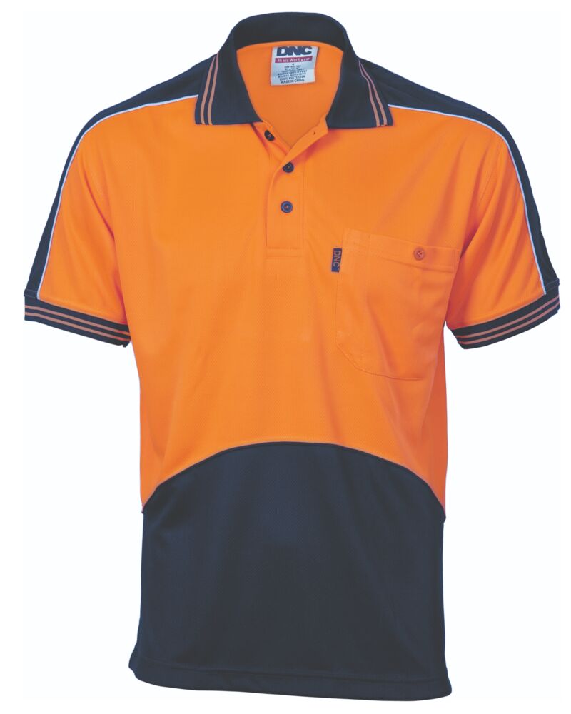 HiVis Cool Breathe Panel Polo Shirt - Short Sleeve Thumbnail