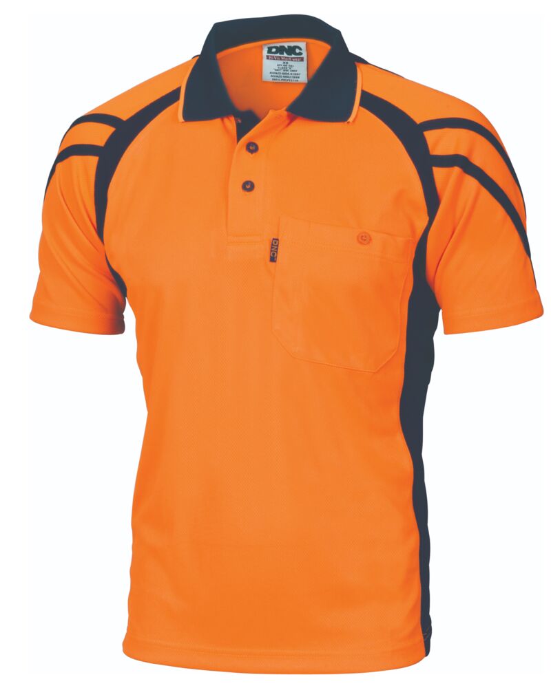 Cool Breathe Stripe Panel Polo Shirt - Short Sleeve Thumbnail