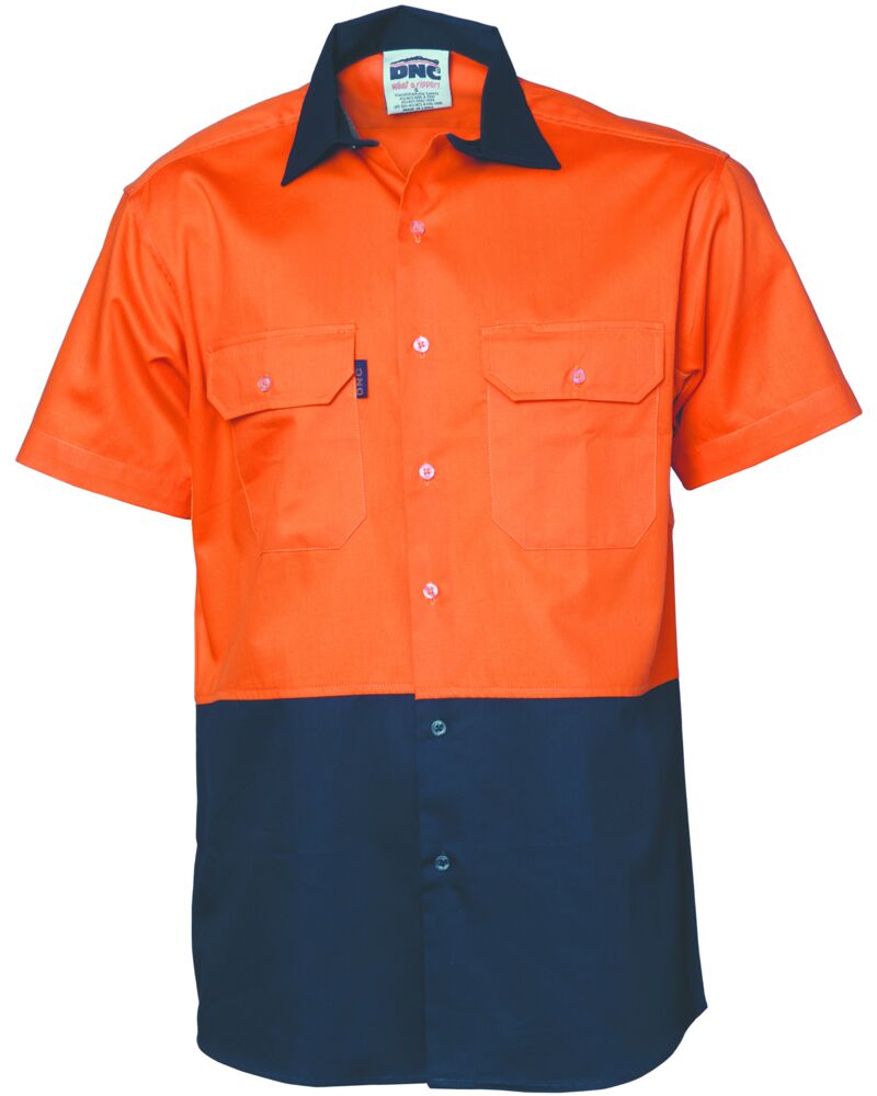 HiVis 2 Tone Cool-Breeze Cotton Shirt - Short Sleeve Thumbnail