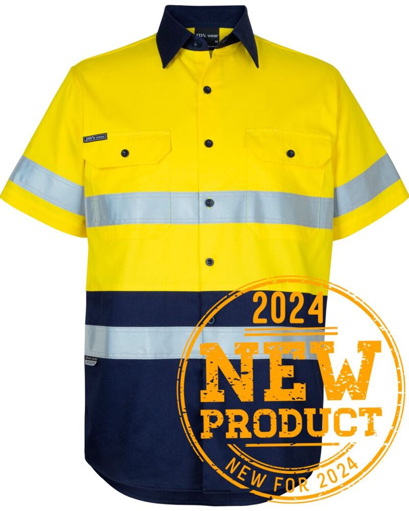 JB'S HI VIS (D+N) S/S 150G WORK SHIRT Thumbnail