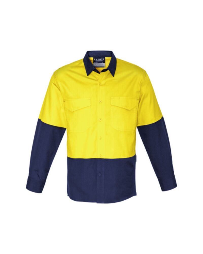 Mens Rugged Cooling Hi Vis Long Sleeve Shirt Thumbnail