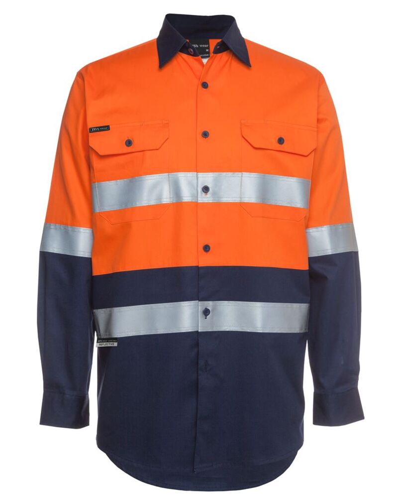JB's Hi Vis (D+N) L/S 190G Work Shirt Thumbnail