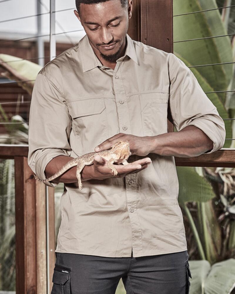 Syzmik ZW121 - Mens Lightweight Tradie Long Sleeve Shirt Thumbnail
