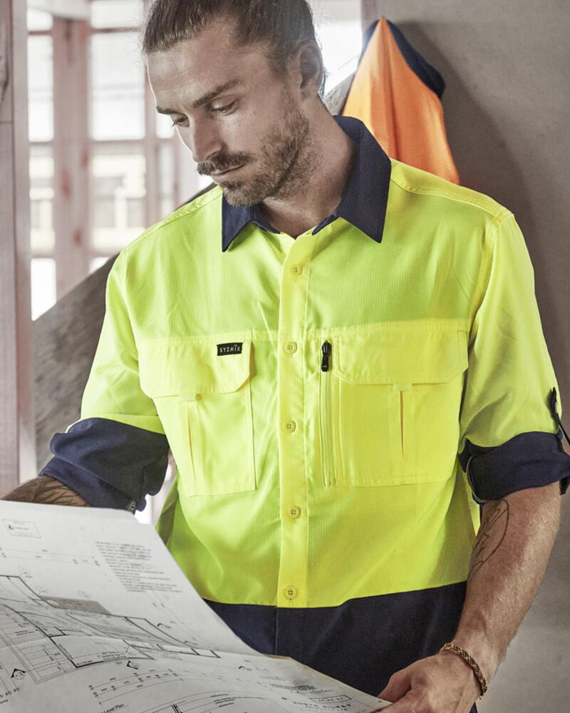  Mens Hi Vis Outdoor Long Sleeve Shirt Thumbnail