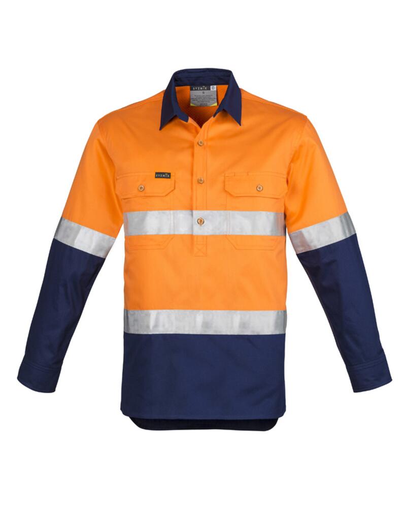  Mens Closed Front Long Sleeve Shirt - Hoop Taped Thumbnail
