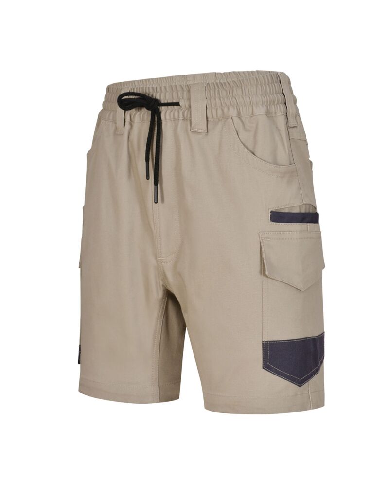 UNISEX COTTON STRETCH DRILL CUFFED WORK SHORTS Thumbnail