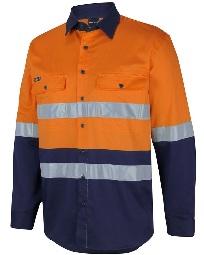 JB's Hi Vis (D+N) L/S Stretch Work Shirt Thumbnail
