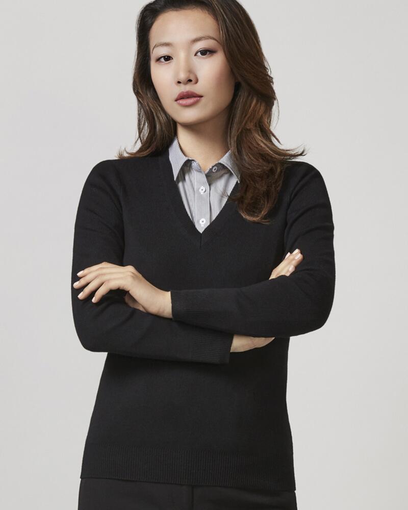  V-Neck Womens Knit Pullover Thumbnail