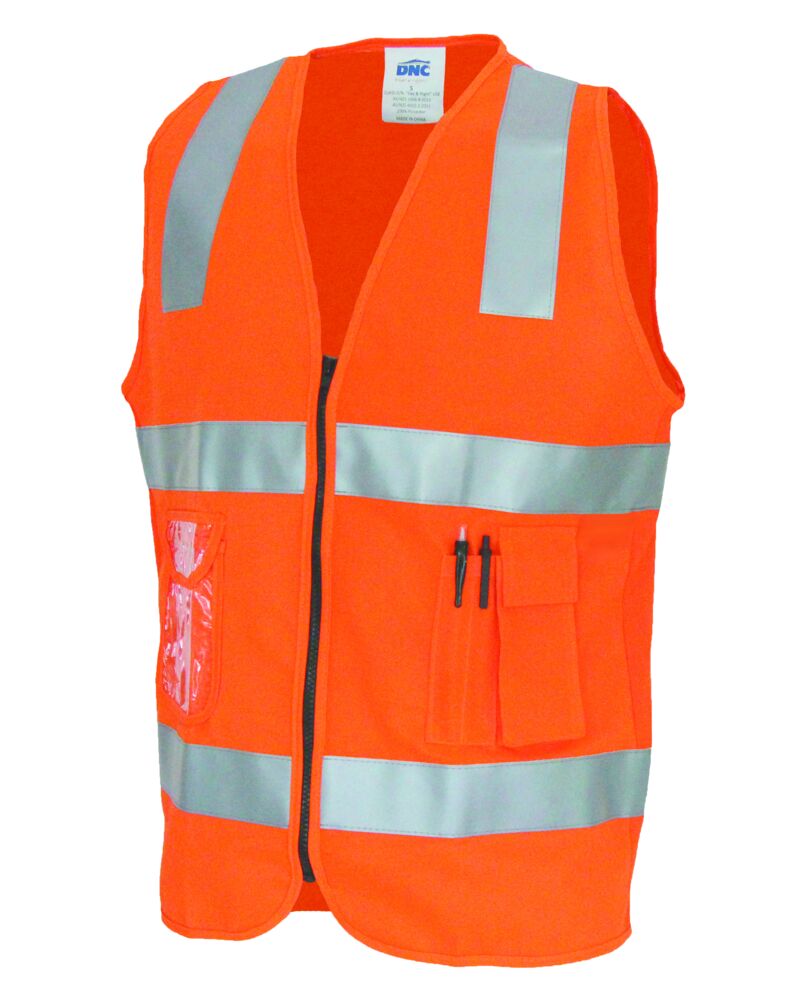 Day/Night Side Panel Safety Vest with Generic R/Tape Thumbnail