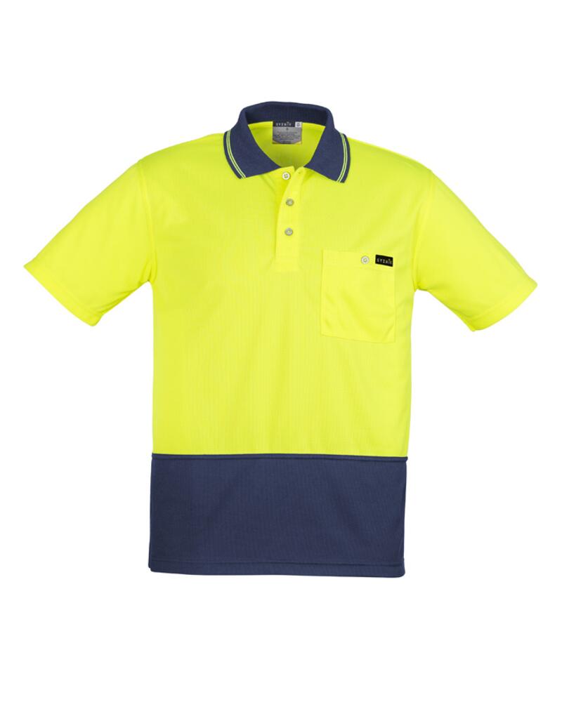 Mens Hi Vis Comfort Back Short Sleeve Polo Thumbnail