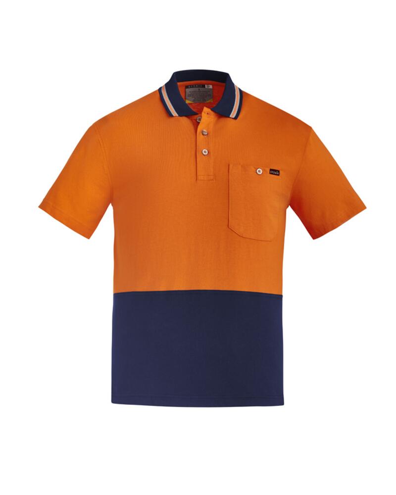 Mens Hi Vis Cotton Short Sleeve Polo Thumbnail