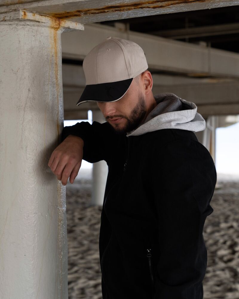 Brushed Heavy Cotton with Embossed Pu Peak Thumbnail