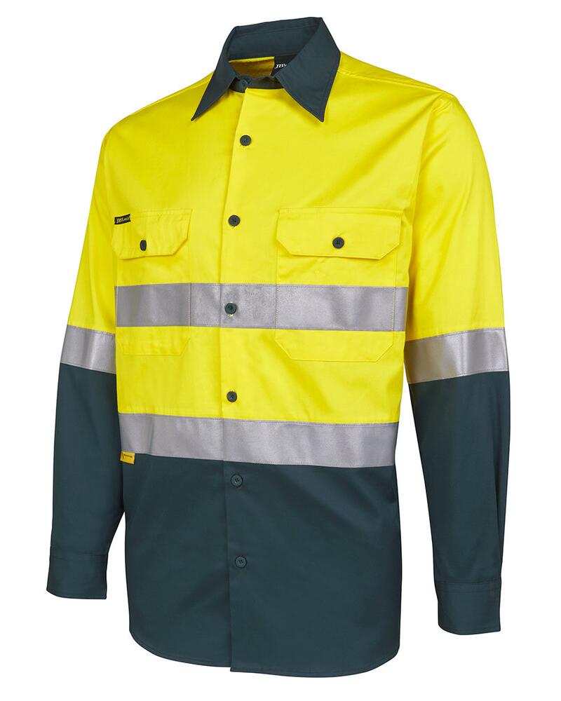 JB's Hi Vis L/S (D+N) 150G Work Shirt Thumbnail
