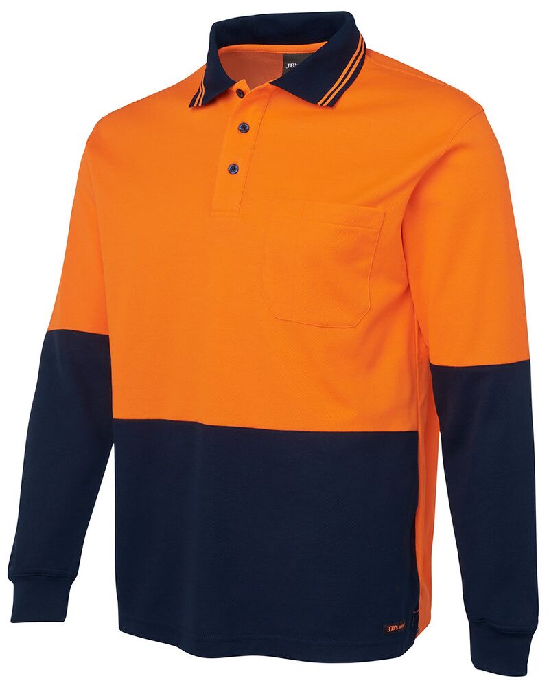 JB's Hi Vis L/S Cotton Back Polo Thumbnail