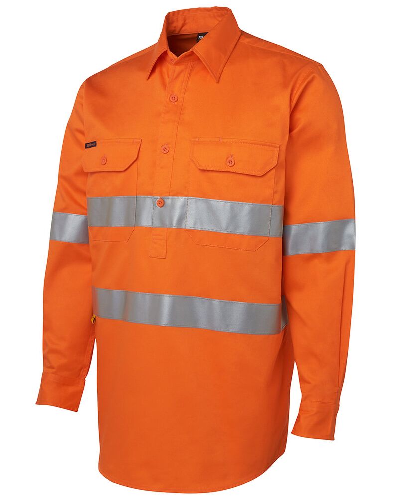 JB's Hi Vis (D+N) Close Front L/S Shirt 190G Thumbnail