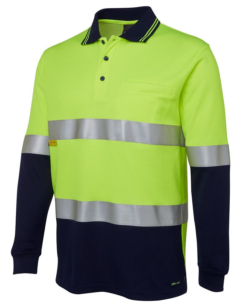 JB's Hi Vis L/S (D+N) Cotton Back Polo Thumbnail
