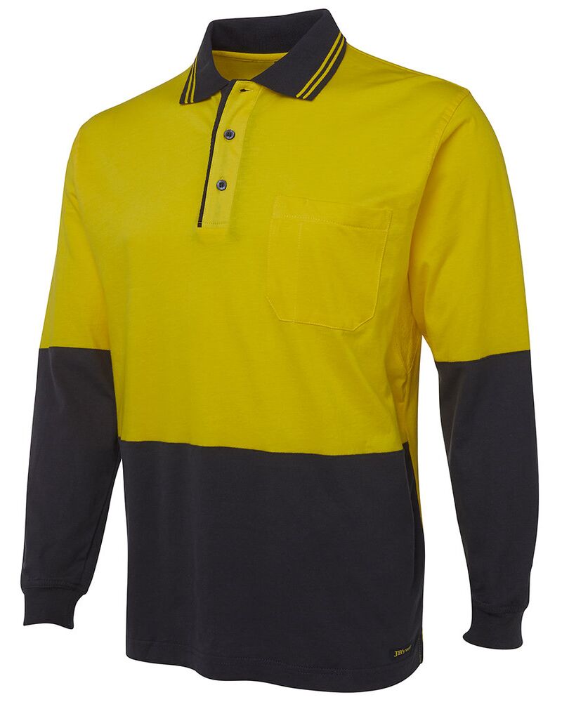 JB's Hi Vis L/S Cotton Polo Thumbnail