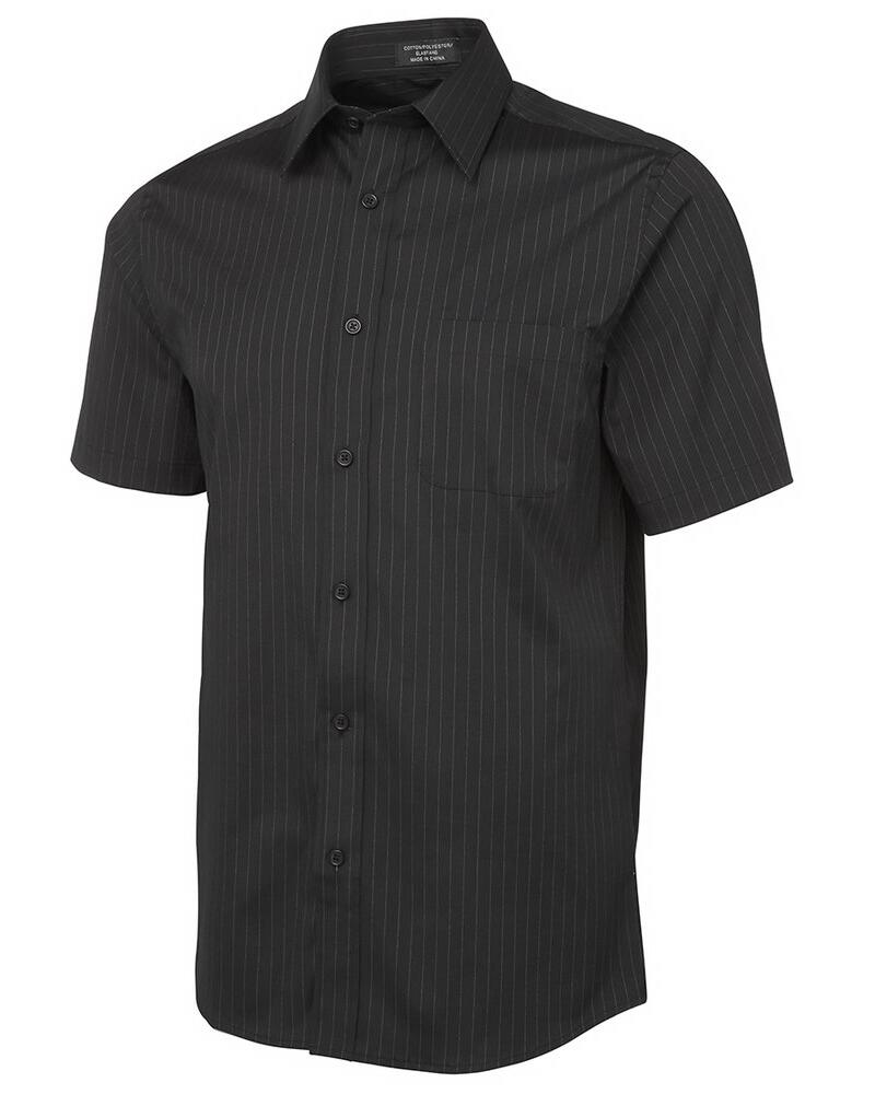 JB's Urban S/S Poplin Shirt Black/White S Thumbnail