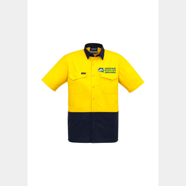 Aussie Blue Roofing - Mens Rugged Cooling Hi Vis Short Sleeve Shirt Thumbnail