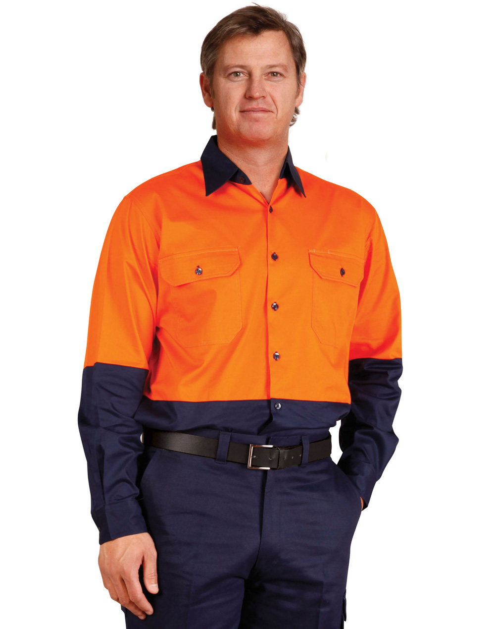 Hi-Vis Long Sleeve Safety Shirt 